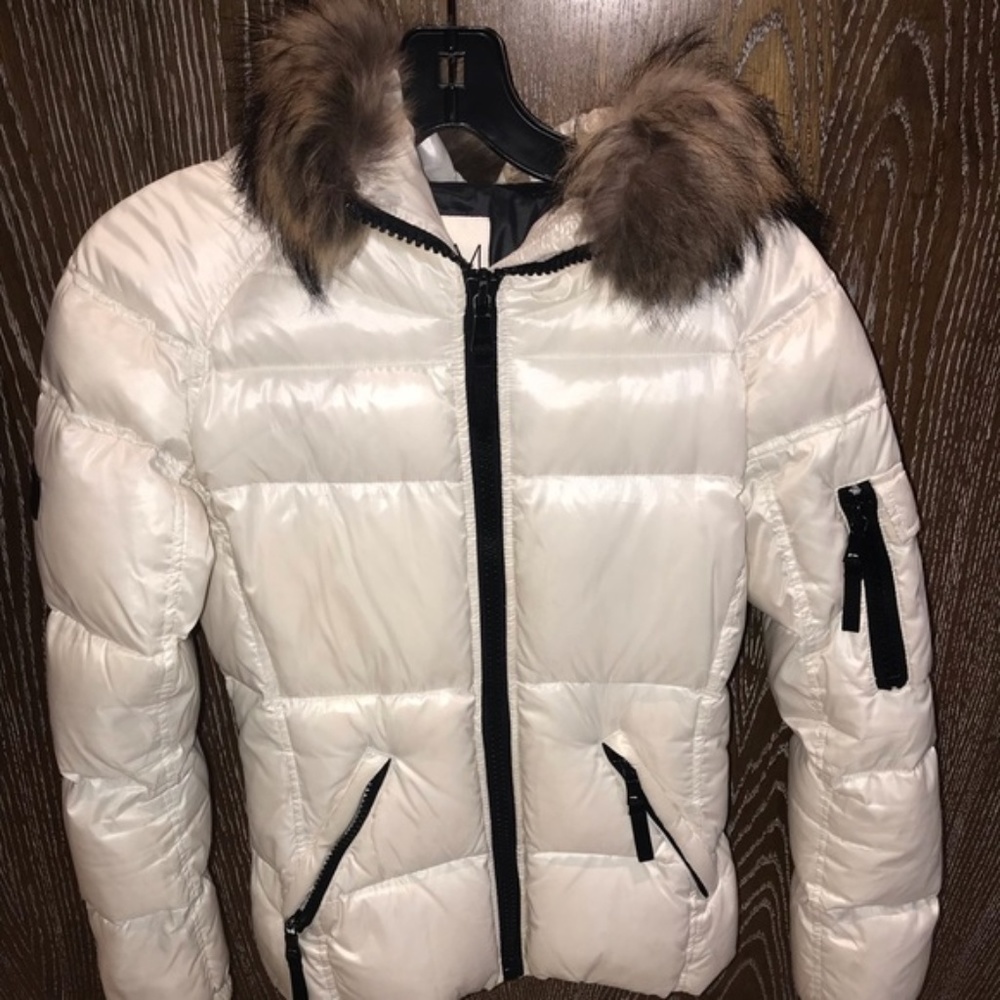SAM NYC White Puffer Fur Coat XS - Ltd Time Deal!